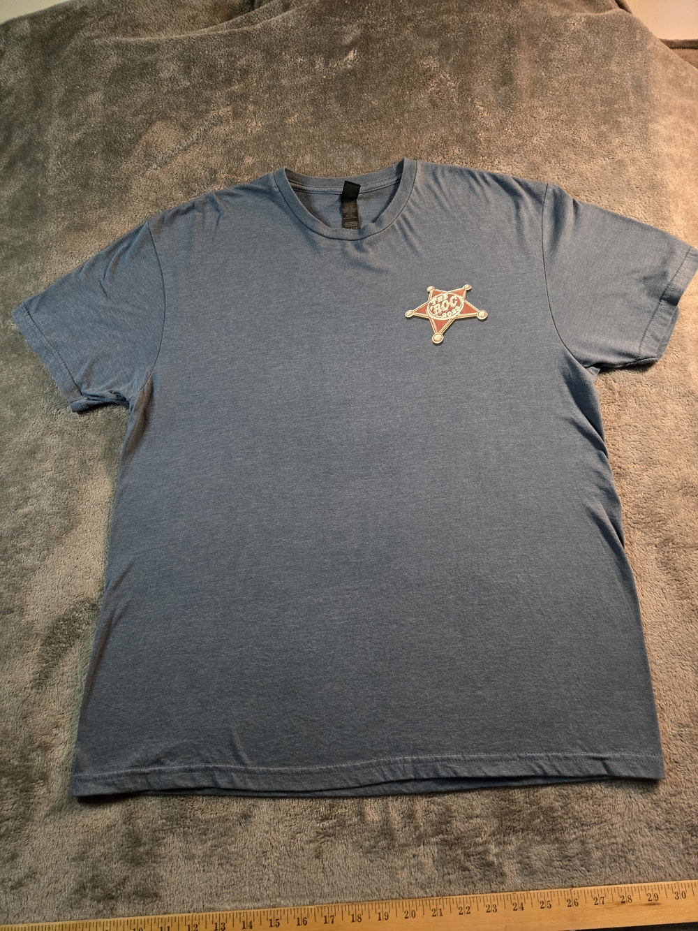 Abercrombie & Fitch Light Blue Short Sleeve Crewneck Tee with Chest Badge